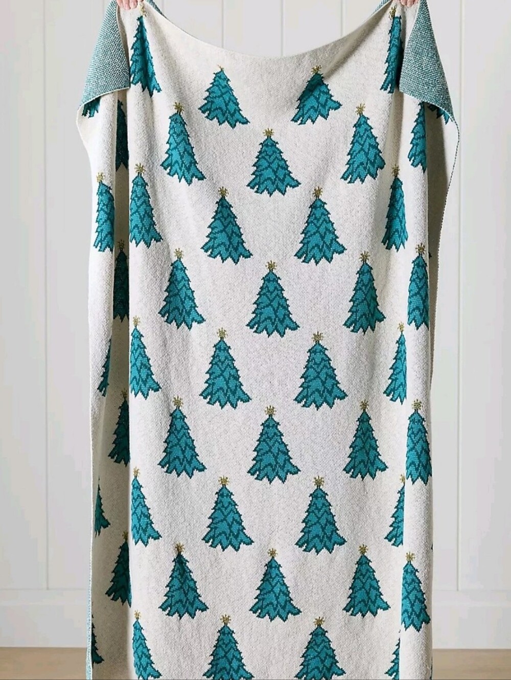 Anthropologie x Nutcracker Ballet Christmas Throw Cotton Tree